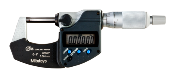 Mitutoyo Digital Micrometer IP65, Inch/Metric 0.1", without output, MIT293-340-30